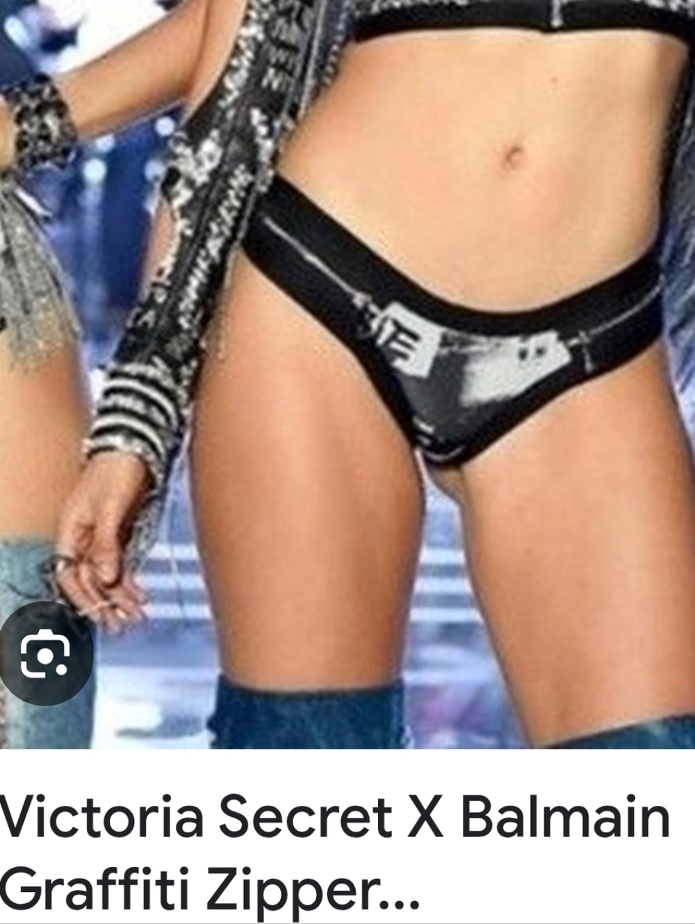 Victoria's Secret Black & Silver Graffiti Bikini
